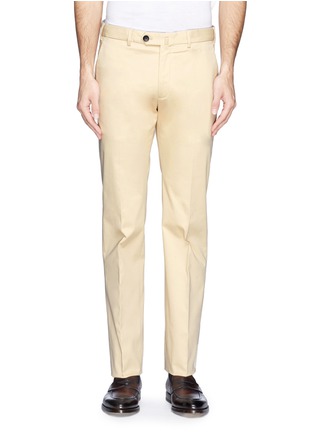 Main View - Click To Enlarge - ARMANI COLLEZIONI - Flat front slim fit chinos