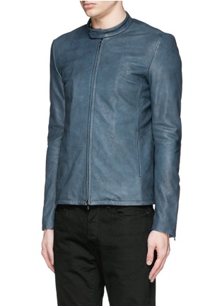 Front View - Click To Enlarge - ATTACHMENT - Zip cuff leather jacket