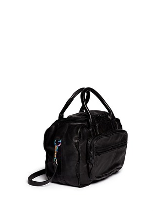 Front View - Click To Enlarge - ALEXANDER WANG - 'Eugene' iridescent hardware washed leather bag