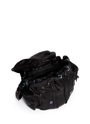 Detail View - Click To Enlarge - ALEXANDER WANG - 'Marti' mini iridescent hardware leather backpack