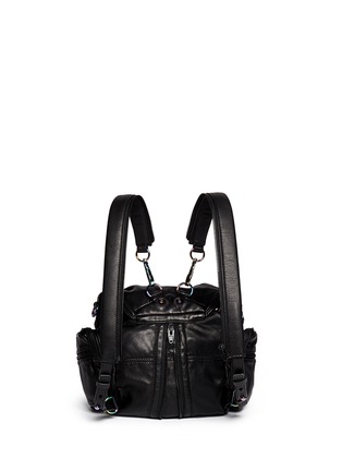 Back View - Click To Enlarge - ALEXANDER WANG - 'Marti' mini iridescent hardware leather backpack