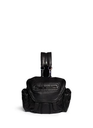 Main View - Click To Enlarge - ALEXANDER WANG - 'Marti' mini iridescent hardware leather backpack