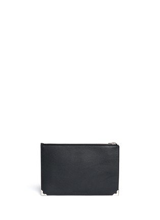 Back View - Click To Enlarge - ALEXANDER WANG - 'Prisma' lizard embossed leather flat zip pouch