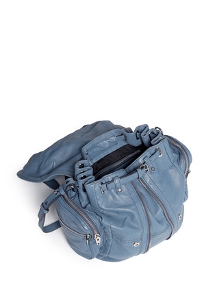 Detail View - Click To Enlarge - ALEXANDER WANG - 'Marti' nickel hardware washed leather three-way backpack