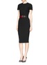 Figure View - Click To Enlarge - VICTORIA BECKHAM - Belted double crepe pencil dress