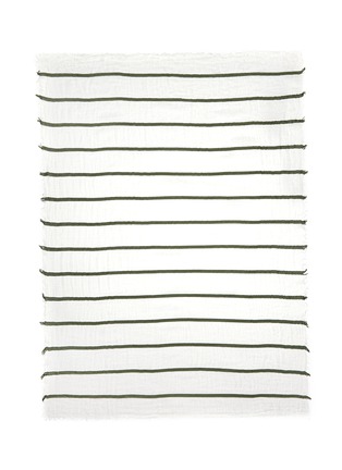 Main View - Click To Enlarge - FRANCO FERRARI - Pencil stripe silk-linen scarf