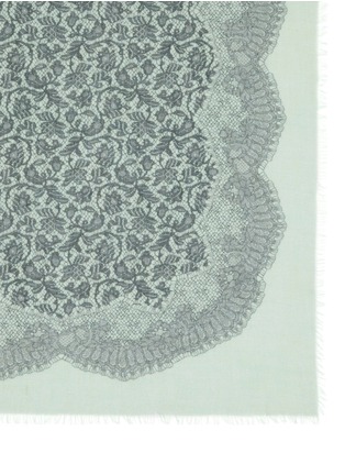 Detail View - Click To Enlarge - FRANCO FERRARI - Lace print cashmere scarf