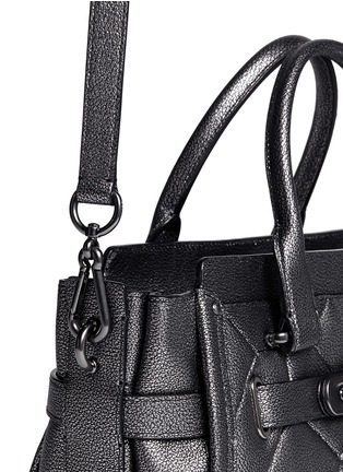 Detail View - Click To Enlarge - COACH - x BLITZ 'Swagger' small patchwork metallic leather tote