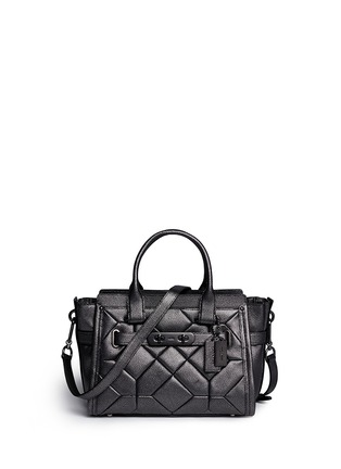 Main View - Click To Enlarge - COACH - x BLITZ 'Swagger' small patchwork metallic leather tote