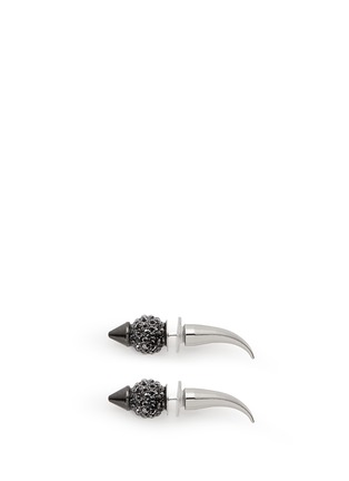 Main View - Click To Enlarge - MOUNSER - Crystal horn spike earrings