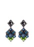 Main View - Click To Enlarge - MOUNSER - Neon spike crystal drop earrings