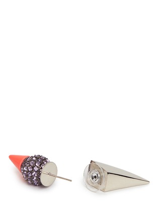 Detail View - Click To Enlarge - MOUNSER - Neon spike crystal pavé earrings