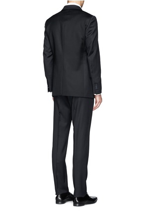 Back View - Click To Enlarge - MAURO GRIFONI - Satin peak lapel tuxedo suit