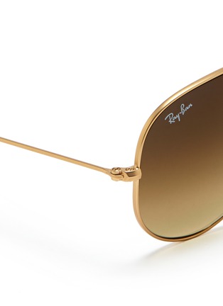 Detail View - Click To Enlarge - RAY-BAN - Large wire aviator sunglasses