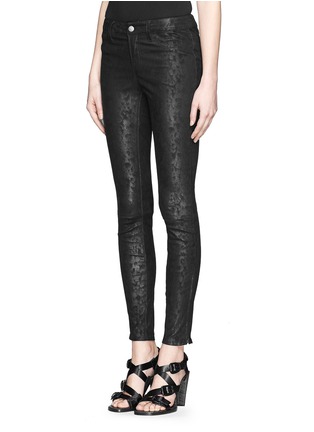 Front View - Click To Enlarge - J BRAND - Animal print foiled leather pants