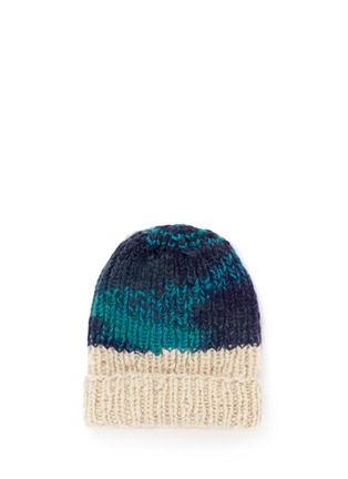 Figure View - Click To Enlarge - THE ELDER STATESMAN - 'Half Straight Ski' chunky knit cashmere beanie