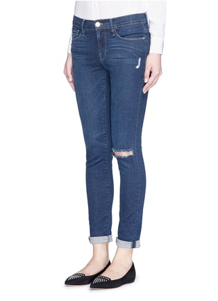 Front View - Click To Enlarge - FRAME - 'Le Skinny de Jeanne' ripped jeans