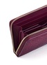 Detail View - Click To Enlarge - SMYTHSON - 'Mara' croc embossed leather iPhone purse - Dark Berry