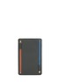  - SMYTHSON - 'Panama' cross grain leather currency case - Charcoal