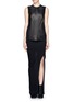 Figure View - Click To Enlarge - HELMUT LANG - Leather panel sleeveless top