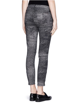 Back View - Click To Enlarge - HELMUT LANG - Sediment print cropp skinny jeans