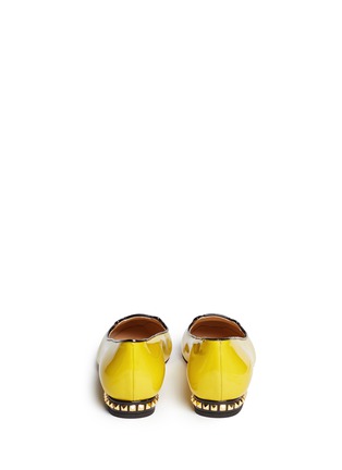 Back View - Click To Enlarge - CHARLOTTE OLYMPIA - 'Kitty Studs' patent leather flats