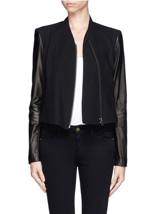 Main View - Click To Enlarge - HELMUT LANG - Contrast sleeve jacket