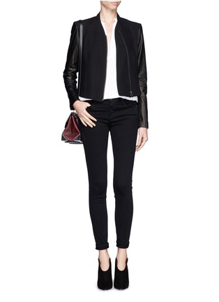 Figure View - Click To Enlarge - HELMUT LANG - Contrast sleeve jacket