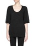 Main View - Click To Enlarge - HELMUT LANG - Linen scoop neck T-shirt