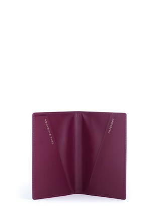 Figure View - Click To Enlarge - SMYTHSON - 'Mara' croc embossed leather passport cover - Dark Berry