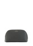 Main View - Click To Enlarge - SMYTHSON - 'Panama' cross grain leather cosmetics case - Charcoal