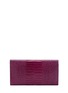Figure View - Click To Enlarge - SMYTHSON - 'Mara' croc embossed leather travel wallet - Dark Berry