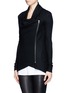Front View - Click To Enlarge - HELMUT LANG - Drape collar zip wool jacket