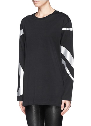 Front View - Click To Enlarge - ACNE STUDIOS - 'Tail' spiral print T-shirt