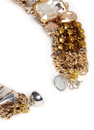 Detail View - Click To Enlarge - MOUNSER - Metallic spike rhinestone collar necklace