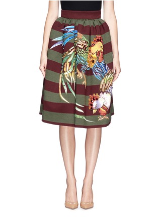 Main View - Click To Enlarge - STELLA JEAN - 'Veruska' acrylic rooster print structured skirt