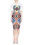 Figure View - Click To Enlarge - STELLA JEAN - Geometric bustier dress