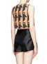 Back View - Click To Enlarge - CHICTOPIA - Geometric face print cropped top