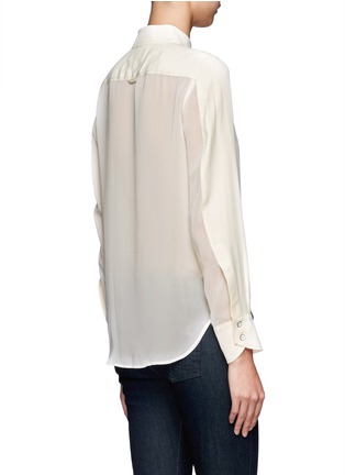 Back View - Click To Enlarge - RAG & BONE - Hudson sheer-back silk shirt