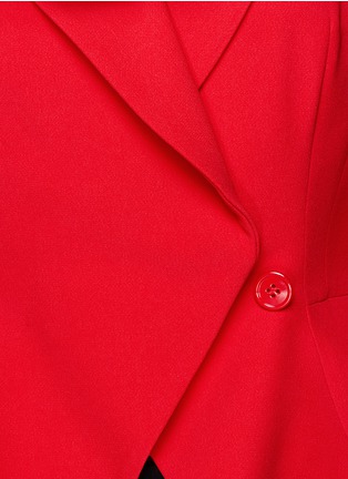 Detail View - Click To Enlarge - ALEXANDER MCQUEEN - Leaf crepe peplum suit jacket
