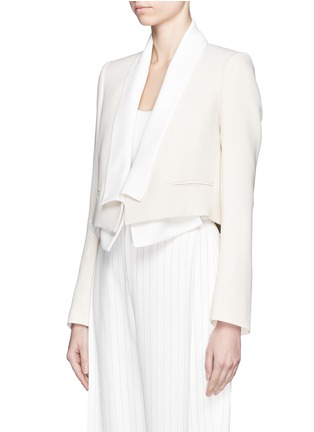 Front View - Click To Enlarge - CHLOÉ - Detachable shawl lapel cropped blazer