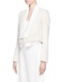 Front View - Click To Enlarge - CHLOÉ - Detachable shawl lapel cropped blazer