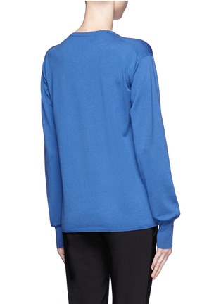 Back View - Click To Enlarge - JIL SANDER - Round neck wool-blend sweater
