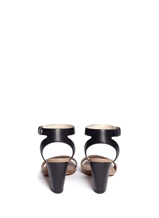 Back View - Click To Enlarge - CHLOÉ - Ankle strap leather sandals