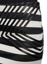 Detail View - Click To Enlarge - DIANE VON FURSTENBERG - Chevron leather trim striped mini skirt