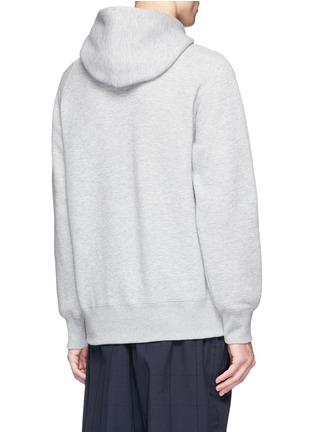 Back View - Click To Enlarge - SACAI - Bonded jersey hoodie