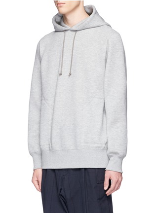 Front View - Click To Enlarge - SACAI - Bonded jersey hoodie