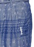 Detail View - Click To Enlarge - SACAI - Pineapple jacquard belted chambray shorts
