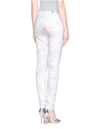 Back View - Click To Enlarge - J BRAND - Super Skinny faded rose print jeans