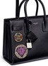 Detail View - Click To Enlarge - SAINT LAURENT - 'Classic Baby Sac de Jour' glitter patch leather bag